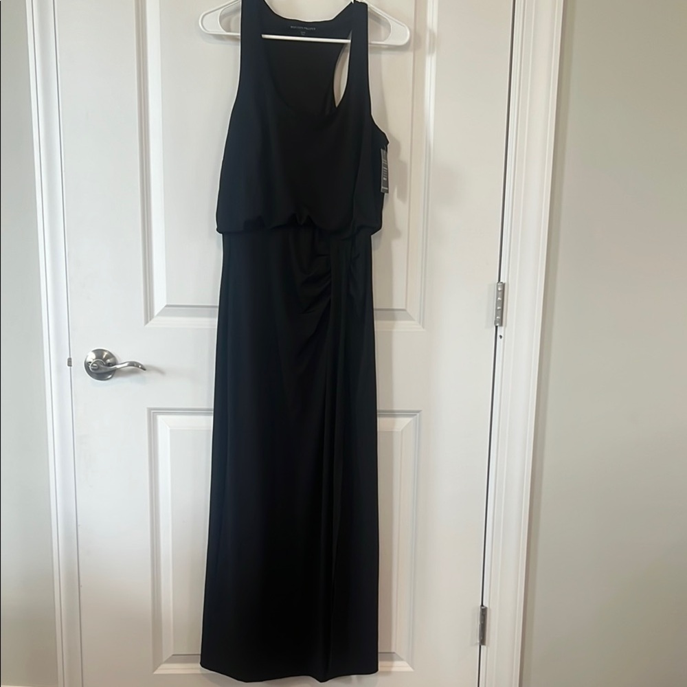 NWT- Boston Proper Black Halter Maxi Dress